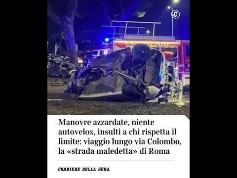 Manovre azzardate, niente autovelox: viaggio lungo via Colombo, la strada maledetta di Roma #shorts