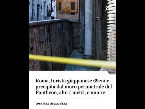 Roma, turista giapponese 69enne precipita dal muro perimetrale del Pantheon, alto 7 metri, e muore