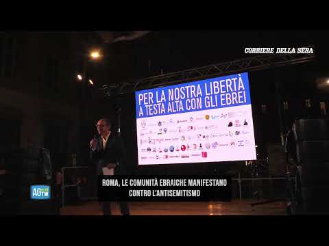 Roma, manifestazione contro l’antisemitismo