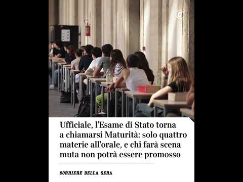 L’Esame di Stato torna a chiamarsi Maturità: solo 4 materie all’orale, e chi fa scena muta non passa
