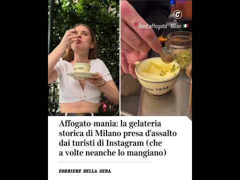 Affogato mania: la gelateria storica di Milano presa d’assalto dai turisti di Instagram #shorts