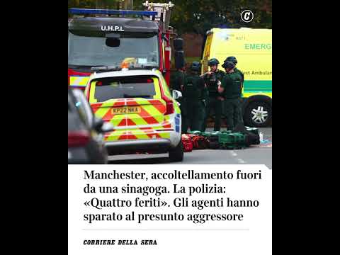 Manchester, accoltellamento fuori da una sinagoga. La polizia ha sparato al presunto aggressore