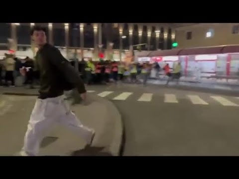 Bologna, lacrimogeni e scontri in serata al corteo pro Gaza in stazione