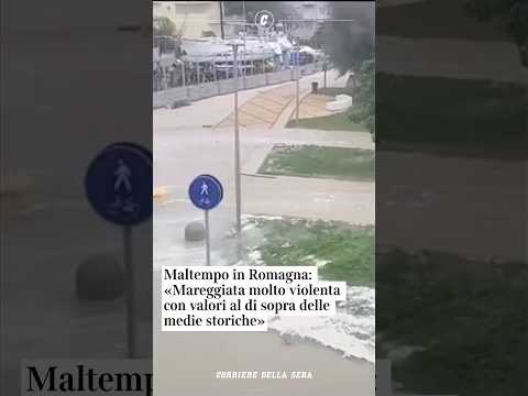 Maltempo in Romagna: «Mareggiata molto violenta con valori al di sopra delle medie storiche» #shorts
