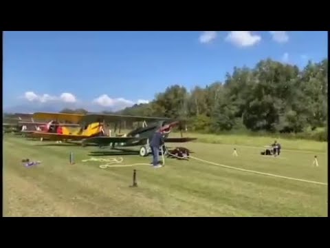 Traina cinque aerei storici dal peso di 3.500 chili: il record di Alex Camera