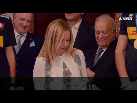 Meloni si complimenta coi campioni del volley, “siamo fierissimi”
