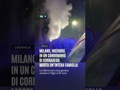 Milano, incendio in un condominio di Cornaredo. Morta un’intera famiglia