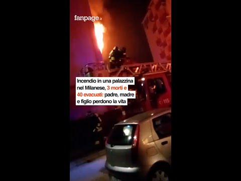 Incendio in una palazzina nel Milanese, 3 morti e 40 evacuati: morti padre, madre e figlio