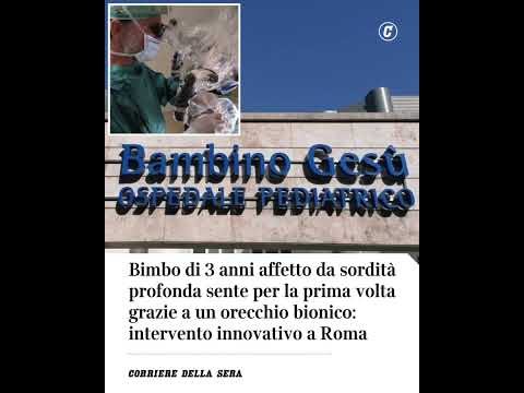 Roma, bimbo di 3 anni affetto da sordità sente per la prima volta grazie a orecchio bionico #shorts