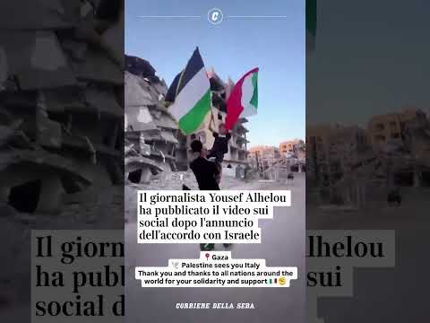 «Grazie, Italia»: il video girato nelle strade di Gaza #shorts #news