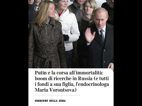 Putin e la corsa all’immortalità: boom di ricerche in Russia (e tutti fondi a sua figlia Maria)