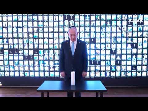 Netanyahu accende una candela in memoria delle vittime della guerra