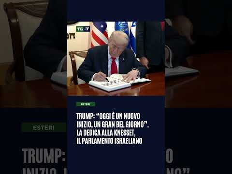 Trump: “Oggi è un nuovo inizio,”. La dedica alla Knesset, il Parlamento israeliano