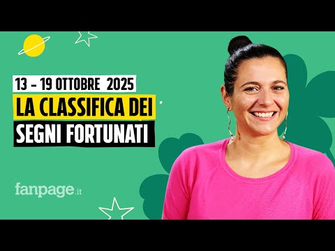 Oroscopo, la classifica dei segni più fortunati della settimana dal 13 al 19 ottobre 2025