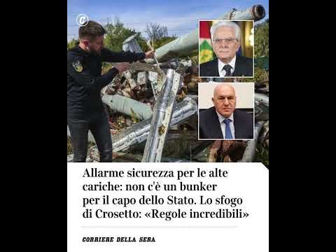 Allarme sicurezza per le alte cariche: non c’è un bunker per Capo dello Stato. Lo sfogo di Crosetto