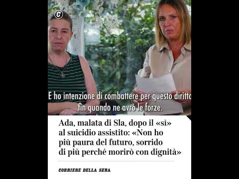 Ada, malata di Sla: «Non ho più paura del futuro, morirò con dignità» #shorts #news