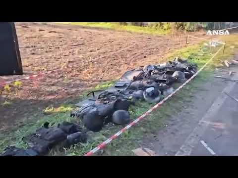 Il luogo dell’esplosione nel Veronese nelle immagini dei Carabinieri