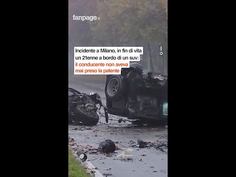 Incidente a Milano, in fin di vita un 21enne a bordo di un suv: il conducente non aveva mai preso la