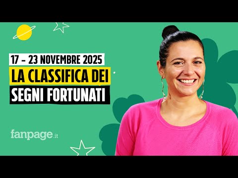 Oroscopo, la classifica dei segni più fortunati della settimana dal 17 al 23 novembre 2025