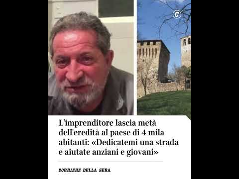 Imprenditore lascia metà eredità al paese di 4mila abitanti: «Aiutate anziani e giovani» #shorts