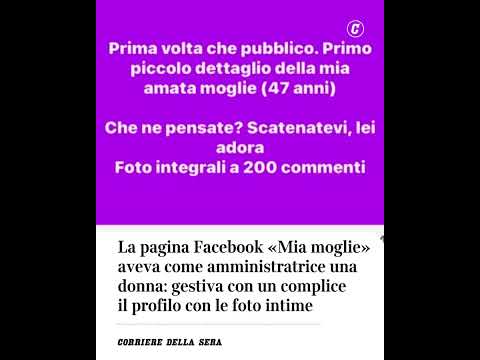 La pagina Facebook «Mia moglie» aveva come amministratrice una donna #shorts #news