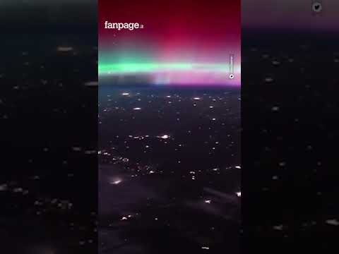 L’aurora boreale vista dallo spazio