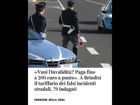 «Vuoi l’invalidità? Paga fino a 200 euro a punto». A Brindisi 79 indagati #shorts #news