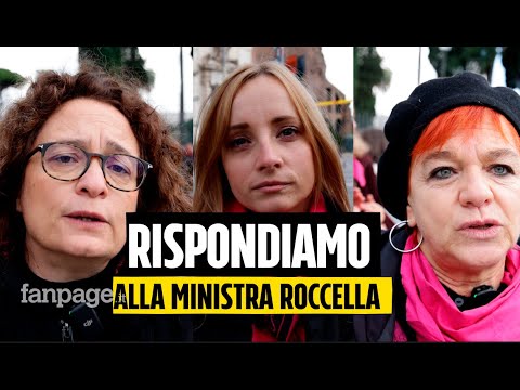 Il corteo di Non una di meno risponde alla ministra Roccella: “In Svezia più sostegni e denunce”