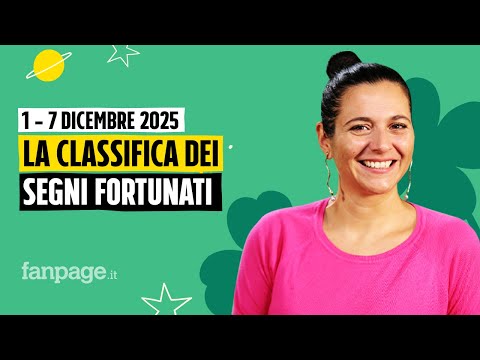 Oroscopo, la classifica dei segni più fortunati della settimana dal 1 al 7 dicembre 2025