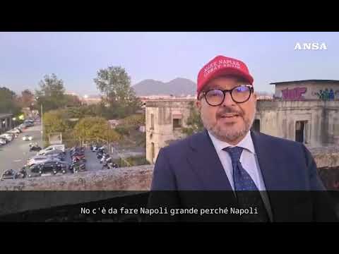 Sangiuliano sfoggia il cappellino alla Trump: “Make Naples Great Again”