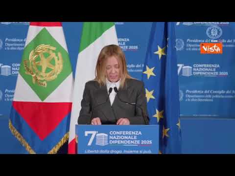 Meloni: «La sfida alle dipendenze è una priorità dello Stato, serve lavoro di squadra»