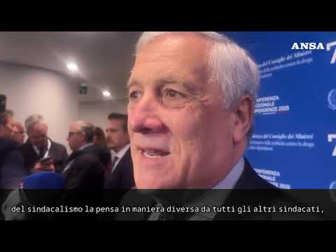 Sciopero, Tajani: “Cgil isolata politicamente”