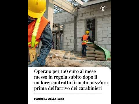 Operaio messo in regola subito dopo il malore: contratto firmato mezz’ora prima arrivo Carabinieri