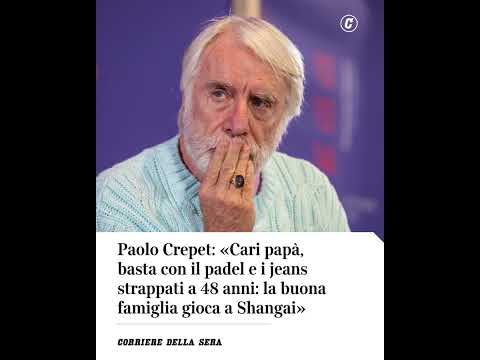 Paolo Crepet: «Cari papà, basta con il padel e i jeans strappati a 48 anni» #shorts #news