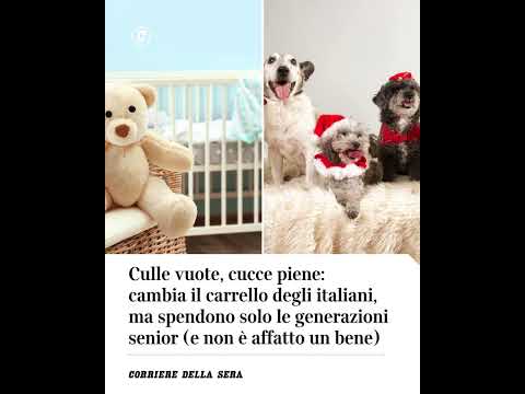 Culle vuote, cucce piene: cambia il carrello degli italiani, ma spendono solo le generazioni senior