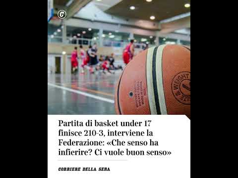 Partita di basket under 17 finisce 210-3, la Federazione: «Che senso ha infierire?» #shorts #news