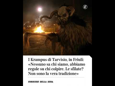 I Krampus di Tarvisio, in Friuli: «Nessuno sa chi siamo, abbiamo regole su chi colpire» #shorts