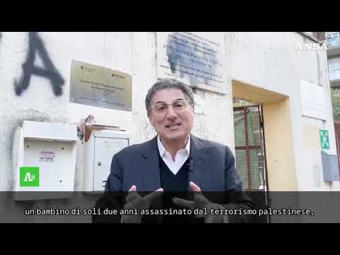 Scritte pro Pal sui muri, vandalizzata una sinagoga a Roma