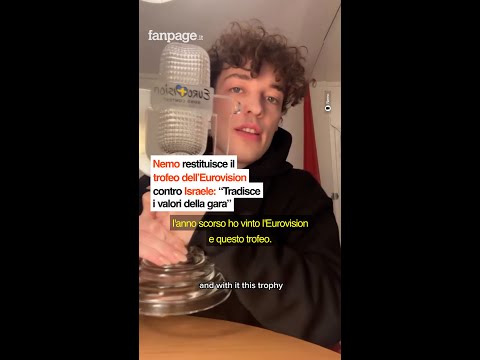 Nemo restituisce il trofeo dell’Eurovision contro Israele: “Tradisce i valori della gara”