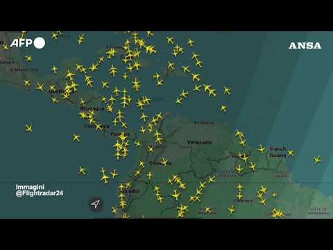 Spazio aereo venezuelano vuoto mentre gli attacchi statunitensi colpiscono Caracas