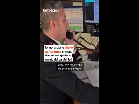 Torino, anziano affetto da Alzheimer si mette alla guida e sparisce: trovato dai carabinieri