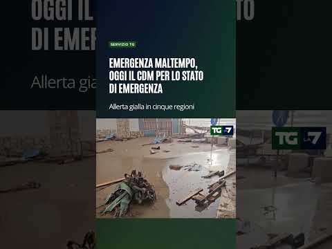 Emergenza maltempo, oggi il Cdm per lo stato di emergenza. Allerta gialla in cinque regioni