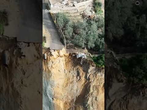 Evacuate mille persone per la frana a Niscemi: le immagini dall’alto