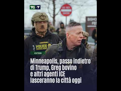 ICE, il passo indietro di Trump: lasceranno oggi Minneapolis Gregory Bovino e altri agenti