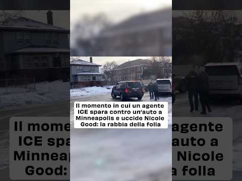 Il momento in cui un agente ICE spara contro un’auto a Minneapolis e uccide una donna