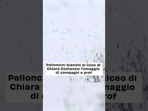 Decine di palloncini bianchi per ricordare Chiara Costanzo, vittima della strage di Crans-Montana