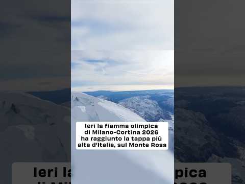 🔥 La fiaccola olimpica dei Giochi di Milano Cortina 2026 viene portata sul Monte Rosa