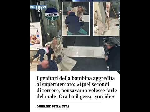 I genitori della bambina aggredita al supermercato: «Quei secondi di terrore. Ora ha il gesso»