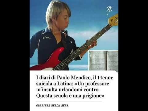 I diari di Paolo Mendico, morto suicida a 14 anni: «Un prof m’insulta. Questa scuola una prigione»