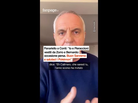 Panariello a Conti: “Io e Pieraccioni vestiti da Zorro e Bernardo: occasione persa. Buon Sanremo”